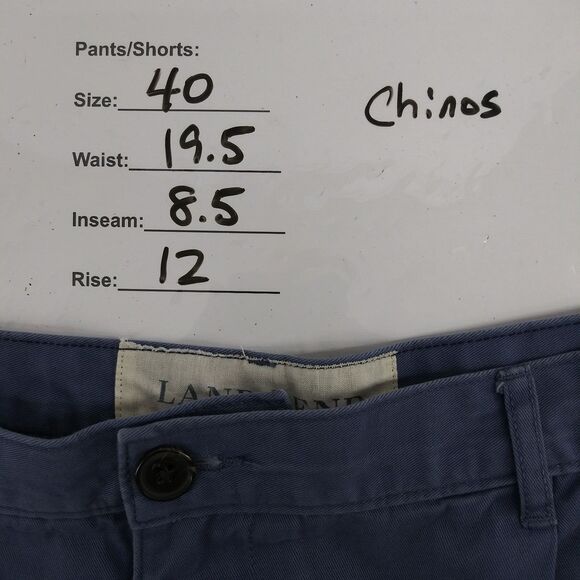 Lands End Shorts Mens Size 40 Blue Legacy Chino - Picture 3 of 5